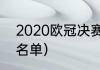2020欧冠决赛名单（2020欧冠决赛名单）