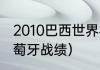 2010巴西世界杯战绩（10年世界杯葡萄牙战绩）