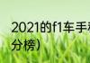 2021的f1车手积分榜（2021f1车手积分榜）
