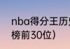nba得分王历史排名（nba历史得分榜前30位）