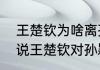 王楚钦为啥离孙颖莎那么远（为什么说王楚钦对孙颖莎有执念）