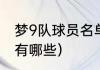 梦9队球员名单（美国篮球国家队8号有哪些）