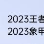 2023王者荣耀季后赛什么时候开始（2023象甲季后赛什么时候开始）