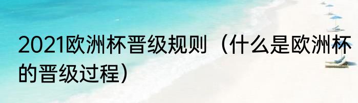2021欧洲杯晋级规则（什么是欧洲杯的晋级过程）