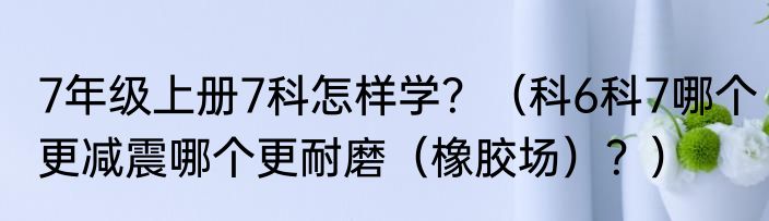 7年级上册7科怎样学？（科6科7哪个更减震哪个更耐磨（橡胶场）？）