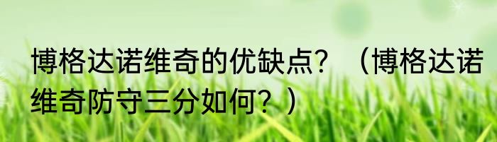博格达诺维奇的优缺点？（博格达诺维奇防守三分如何？）