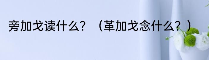 旁加戈读什么？（革加戈念什么？）