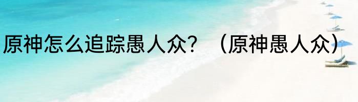 原神怎么追踪愚人众？（原神愚人众）