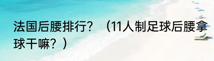 法国后腰排行？（11人制足球后腰拿球干嘛？）