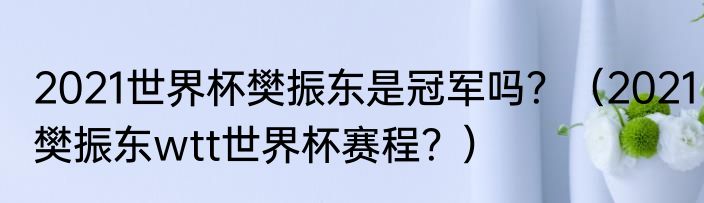 2021世界杯樊振东是冠军吗？（2021樊振东wtt世界杯赛程？）