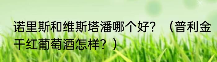 诺里斯和维斯塔潘哪个好？（普利金干红葡萄酒怎样？）