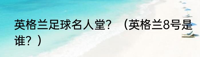 英格兰足球名人堂？（英格兰8号是谁？）