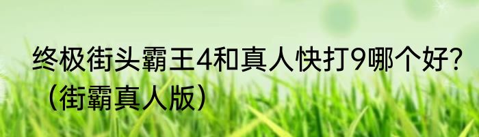 终极街头霸王4和真人快打9哪个好？（街霸真人版）
