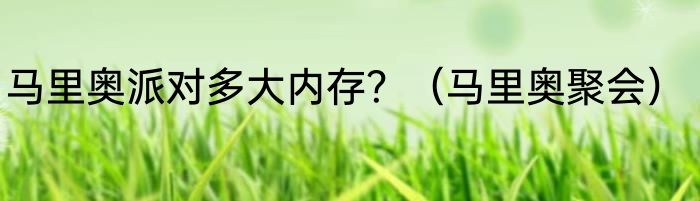 马里奥派对多大内存？（马里奥聚会）