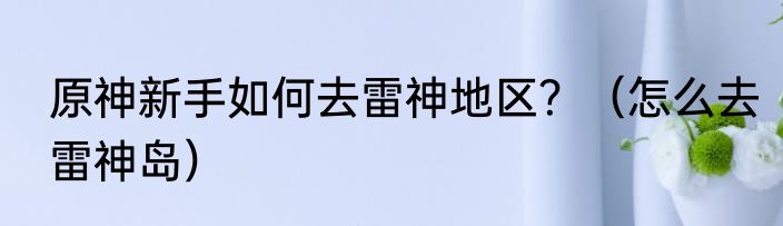 原神新手如何去雷神地区？（怎么去雷神岛）
