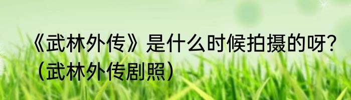 《武林外传》是什么时候拍摄的呀？（武林外传剧照）