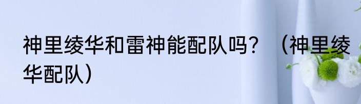 神里绫华和雷神能配队吗？（神里绫华配队）