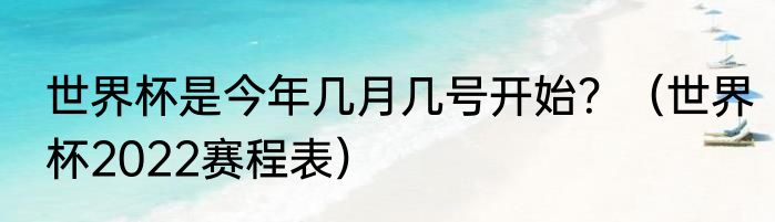世界杯是今年几月几号开始？（世界杯2022赛程表）