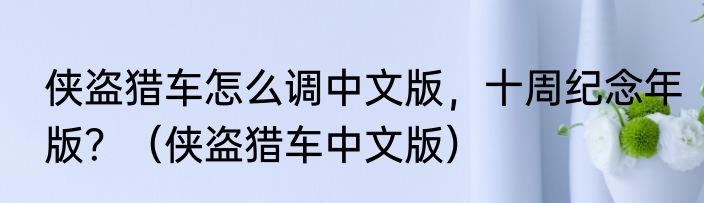 侠盗猎车怎么调中文版，十周纪念年版？（侠盗猎车中文版）
