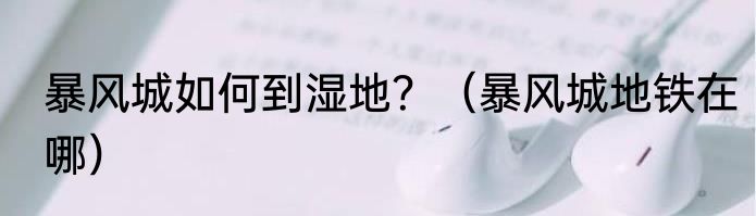 暴风城如何到湿地？（暴风城地铁在哪）