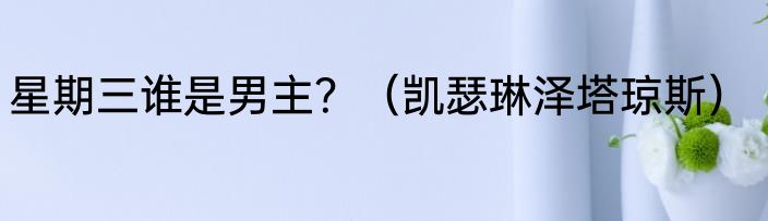 星期三谁是男主？（凯瑟琳泽塔琼斯）