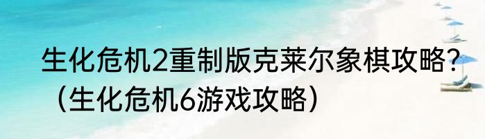 生化危机2重制版克莱尔象棋攻略？（生化危机6游戏攻略）