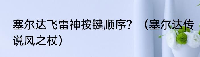 塞尔达飞雷神按键顺序？（塞尔达传说风之杖）