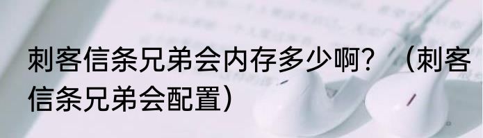 刺客信条兄弟会内存多少啊？（刺客信条兄弟会配置）