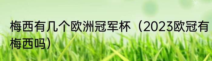 梅西有几个欧洲冠军杯（2023欧冠有梅西吗）