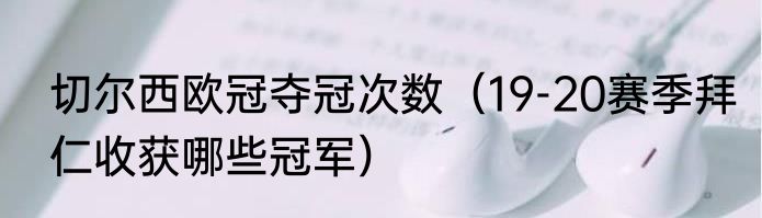 切尔西欧冠夺冠次数（19-20赛季拜仁收获哪些冠军）