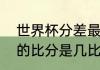 世界杯分差最大的比赛（世界杯最多的比分是几比几）