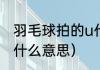 羽毛球拍的u代表什么（羽毛球拍u是什么意思）