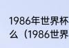 1986年世界杯意大利队主力阵容是什么（1986世界杯冠军是谁）