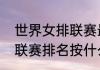 世界女排联赛最新积分榜（世界女排联赛排名按什么计算）