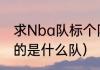 求Nba队标个队徽（NBA队标是熊猫的是什么队）