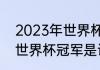 2023年世界杯预计冠军（2023女足世界杯冠军是谁）