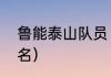鲁能泰山队员（山东鲁能泰山阵容排名）