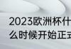 2023欧洲杯什么时候结束（欧洲杯什么时候开始正式宣布）