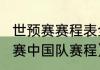 世预赛赛程表全部（2022世界杯预选赛中国队赛程）