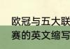 欧冠与五大联赛区别在那（欧洲各联赛的英文缩写）