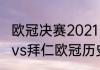 欧冠决赛2021巴黎vs拜仁时间（巴黎vs拜仁欧冠历史战绩）