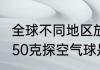 全球不同地区放飞探空气球的时间（750克探空气球是多少号）