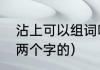 沾上可以组词吗（沾可以组什么词语两个字的）
