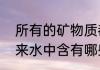 所有的矿物质都属于微量元素吗（自来水中含有哪些矿物质及微量元素）
