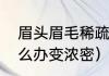 眉头眉毛稀疏怎么改善（眉毛稀少怎么办变浓密）