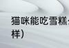 猫咪能吃雪糕么（小猫吃雪糕会怎么样）