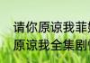请你原谅我菲姐扮演者（电视剧请你原谅我全集剧情介绍）