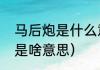 马后炮是什么意思网络用语（马后炮是啥意思）