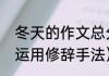 冬天的作文总分总结构（冬天的作文运用修辞手法）