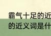 霸气十足的近义词是什么（霸气十足的近义词是什么）